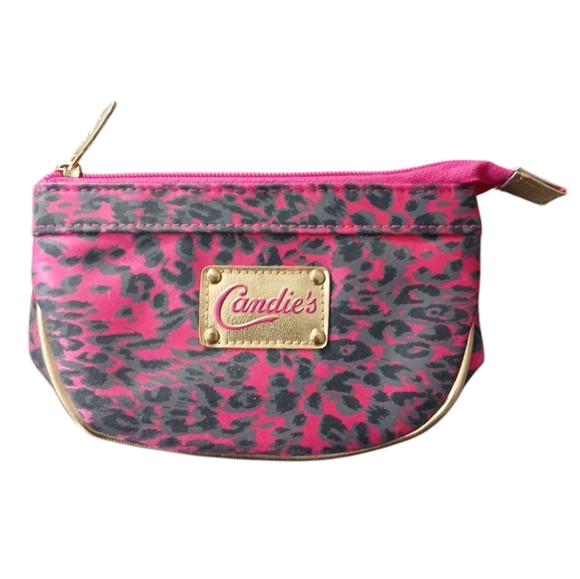 Candie's Pink and Black Leopard Print Women's Bag - Picture 1 of 4